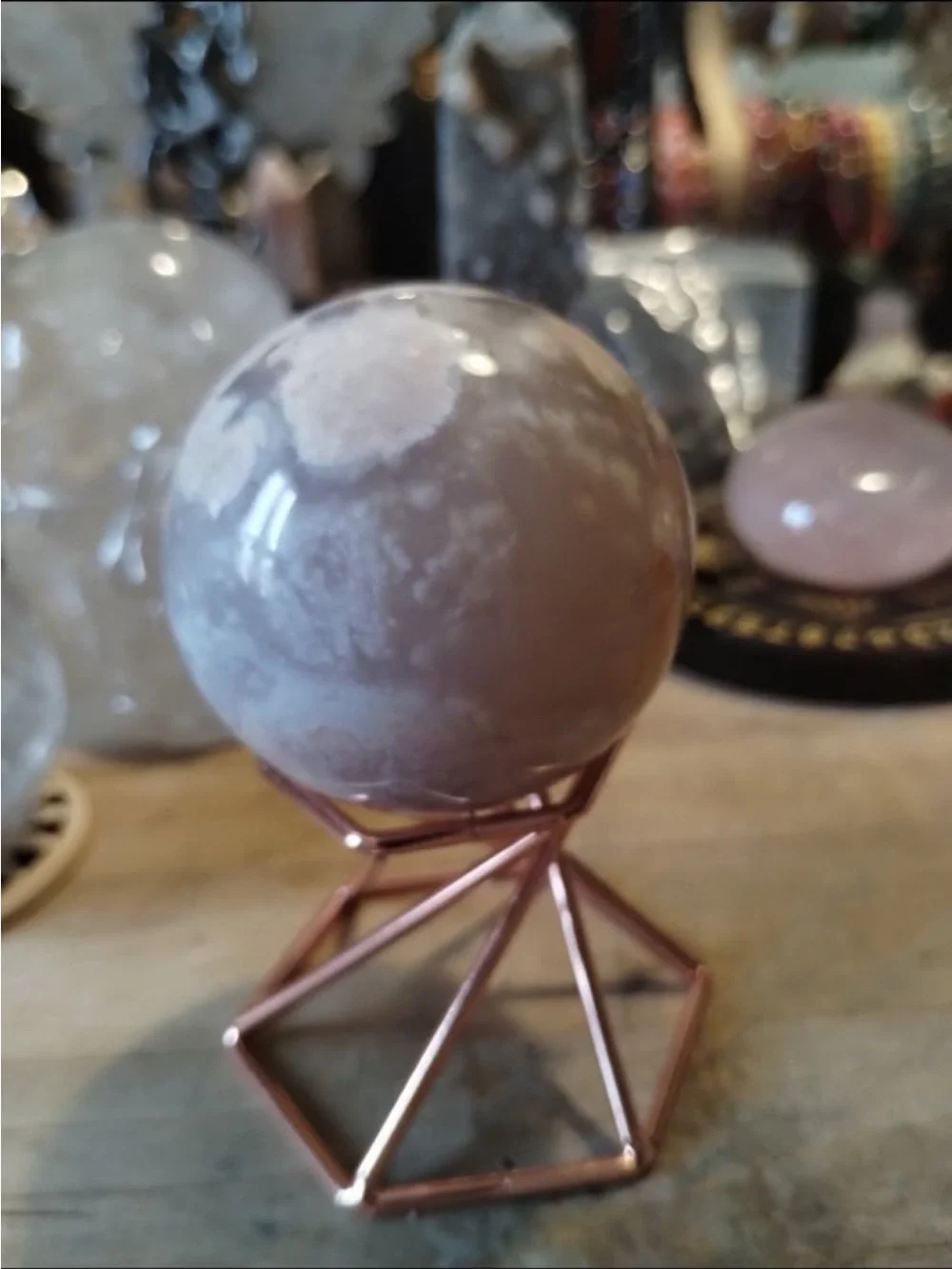 Pink amethyst sphere UHQ